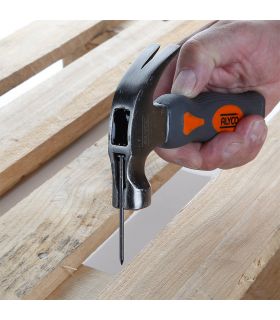 Marteau arrache-clou courbé américain 220 g. série courte manche en fibre de verre alyco orange ALYCO 170145