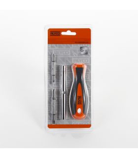 Set tournevis 6 en 1 interchangeable alyco orange ALYCO 170454