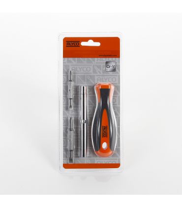 Set tournevis 6 en 1 interchangeable alyco orange ALYCO 170454