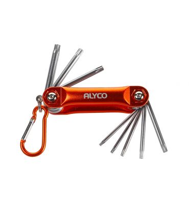 Set de 8 clés torx avec cadre en métal alyco orange ALYCO 170617