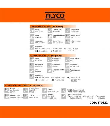 Mallette aluminium alyco orange avec 120 outils ALYCO 170822