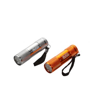 Lampe de poche tubulaire en aluminium à 9 led alyco orange ALYCO 170955