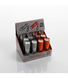 Lampe de poche tubulaire en aluminium à 9 led alyco orange ALYCO 170955