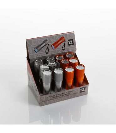 Lampe de poche tubulaire en aluminium à 9 led alyco orange ALYCO 170955