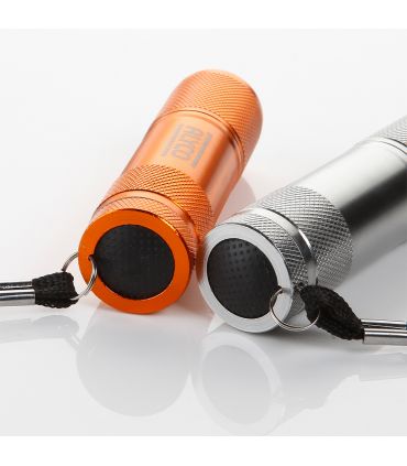 Lampe de poche tubulaire en aluminium à 9 led alyco orange ALYCO 170955