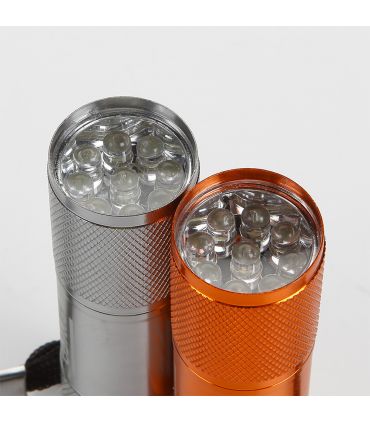 Lampe de poche tubulaire en aluminium à 9 led alyco orange ALYCO 170955