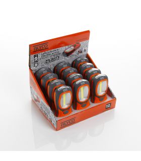 Lampe de poche professionnelle longue bifocale 3w cob + 3 led alyco orange ALYCO 170957