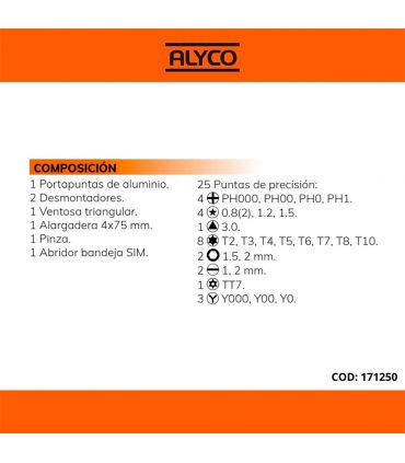 Set 32 pcs réparation mobiles alyco orange ALYCO 171250