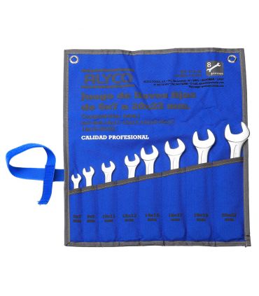Set de 8 clés fixes en pouces ALYCO 190040
