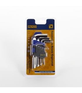 Set de 9 clés allen en pouces s/plast. ALYCO 193071