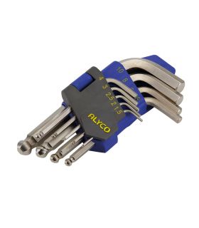 Set 9 clés allen boule s/plast. 1,5-10 mm ALYCO 193140