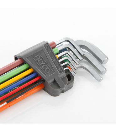 Set 9 clés allen hexag. multicolore ALYCO 193144