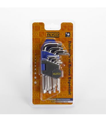 Set 9 clés angulaires torx t10-t50 ALYCO 193270