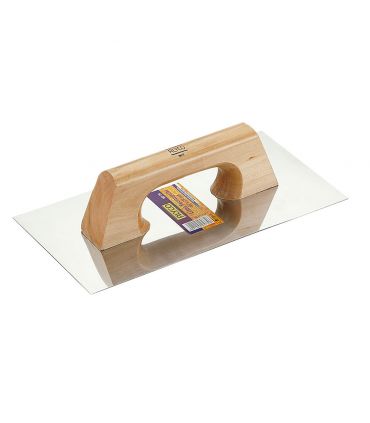 Truelle rectangulaire acier inox. 300x150 m/bois ALYCO 195770