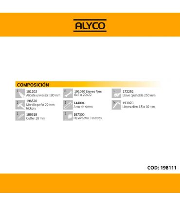 Mallette aluminium 1 plateau 30 pièces ALYCO 198111