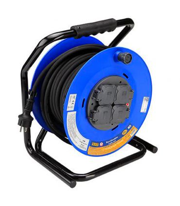 Enrouleur de câble avec caches de sécurité 40 mètres câble 3x2,5 ip44 alyco ALYCO 199426