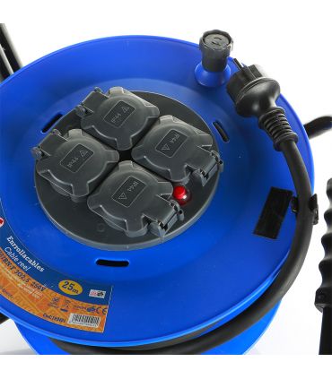 Enrouleur de câble avec caches de sécurité 40 mètres câble 3x2,5 ip44 alyco ALYCO 199426