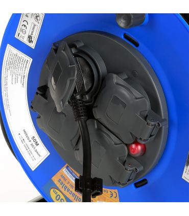 Enrouleur de câble avec caches de sécurité 50 mètres câble 3x1,5 ip40 alyco ALYCO 199430