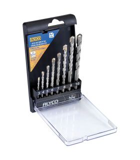 Set de 8 forets m/cylind. béton avec plastique ALYCO 122080