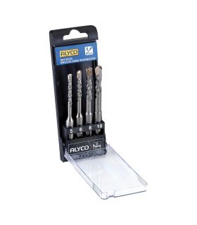 Set 4 forets sds-plus béton avec plastique ALYCO 122170