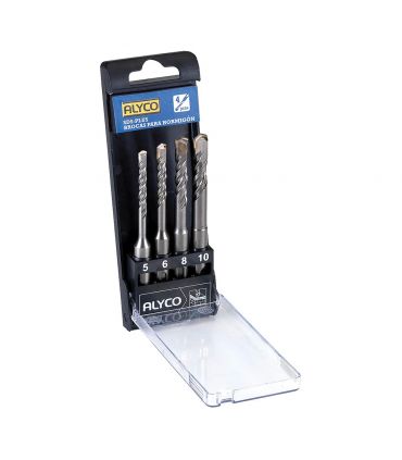 Set 4 forets sds-plus béton avec plastique ALYCO 122170