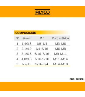 Jeu d’extracteurs de vis ALYCO 122330