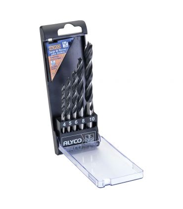 1601 set 5 forets en spirale dans b/plastique ALYCO 136205