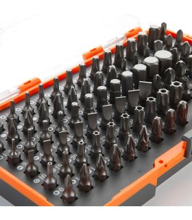 Set de 85 pcs embouts 1/4 dans un boîtier plastique alyco orange ALYCO 170492