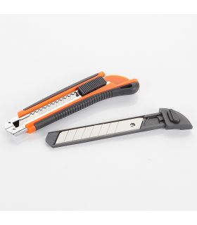 Cutter lame fragmentable 18 mm avec guide métallique alyco orange ALYCO 170814