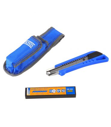 Set cutter et 10 lames fragmentables 18 mm sk2h dans housse en nylon alyco ALYCO 186622