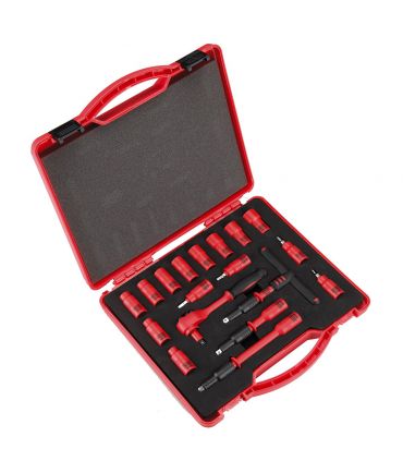 Set de douilles et accessoires isolés vde 18 pcs de 1/4 alyco ALYCO 190302