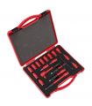 Set de douilles et accessoires isolés vde 18 pcs de 1/4 alyco ALYCO 190302