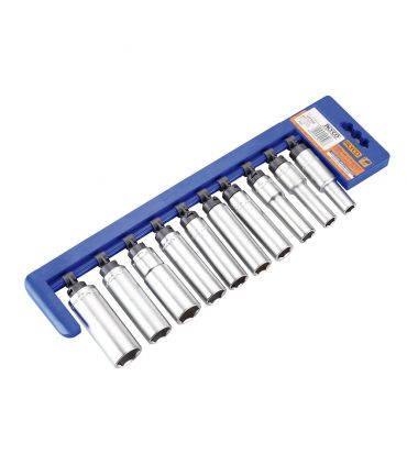Set 10 douilles 12 faces 1/2 longue 10-22 mm ALYCO 190703