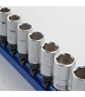 Set 10 douilles 1/2 10-19 mm bande ALYCO 192333