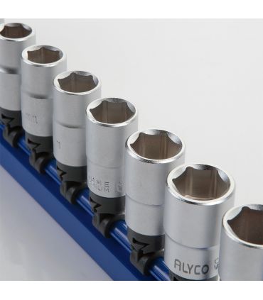 Set 10 douilles 1/2 10-19 mm bande ALYCO 192333