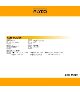 Set de douilles 1/2 38 pièces ALYCO 192383