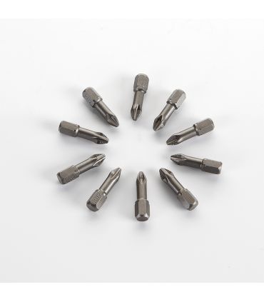Boîte 10 embouts tournevis 1/4 ph2x25 mm ALYCO 193537