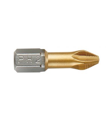Embout tournevis 1/4 tin ph1x25 mm ALYCO 193546