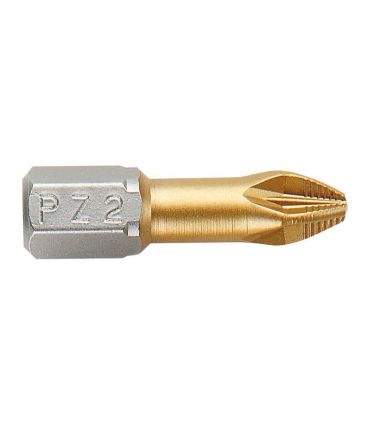 Embout tournevis 1/4 tin pz2x25 mm ALYCO 193567