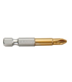Embout tournevis 1/4 tin pz2x50 mm ALYCO 193667