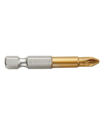 Embout tournevis 1/4 tin pz2x50 mm ALYCO 193667