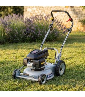 Tondeuse essence tractée 46 cm pour professionnels, mulching, moteur Honda 201cm³ - GRIN PM46A-HONDA