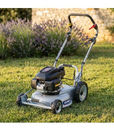 Tondeuse essence tractée 46 cm pour professionnels, mulching, moteur Honda 201cm³ - GRIN PM46A-HONDA
