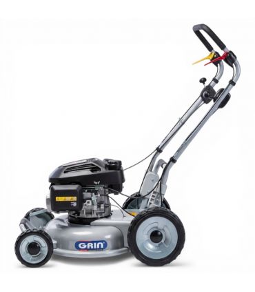 Tondeuse essence tractée 46 cm pour professionnels, mulching, moteur Honda 201cm³ - GRIN PM46A-HONDA