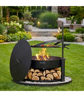 Braséro MONTANA X 80cm grille réglable hauteur CookKing PACK-111000-1