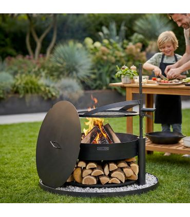 Braséro MONTANA X 80cm grille réglable hauteur CookKing PACK-111000-1