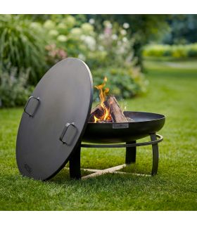 Braséro VIKING 80cm acier robuste couvercle inclus CookKing PACK-111262-1