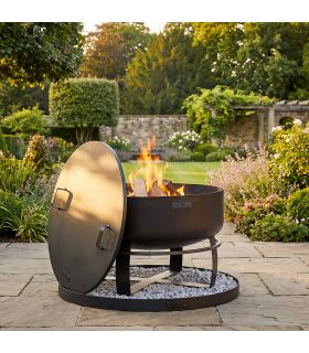 Braséro VIKING XXL 80cm acier profond couvercle CookKing PACK-111562-2