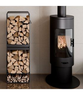 Porte bûches LOFT acier robuste rangement pratique CookKing 333250