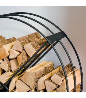 Porte bûches RONDO acier robuste grande capacité CookKing 333258